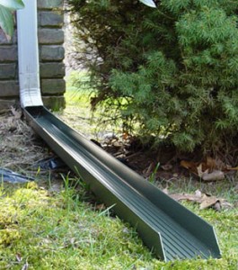 Why should you bury the gutter downspout?