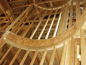 Curved wall framing is improving the house design