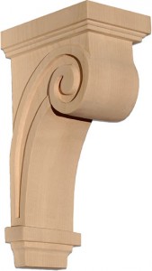Learn to carve designs into solid oak corbels
