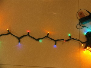 Problemas com as cordas de Natal de luz