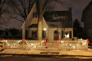Learn to decorate porch awnings with Christmas lights