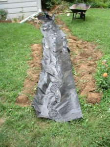 Over droge kreek bedden gebruikt voor drainage